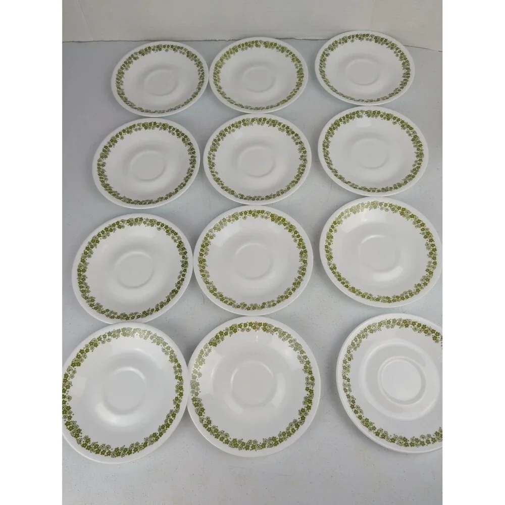 Corelle Crazy Daisy Spring Blossom 6.25” Saucers - Set Of 12 Vintage